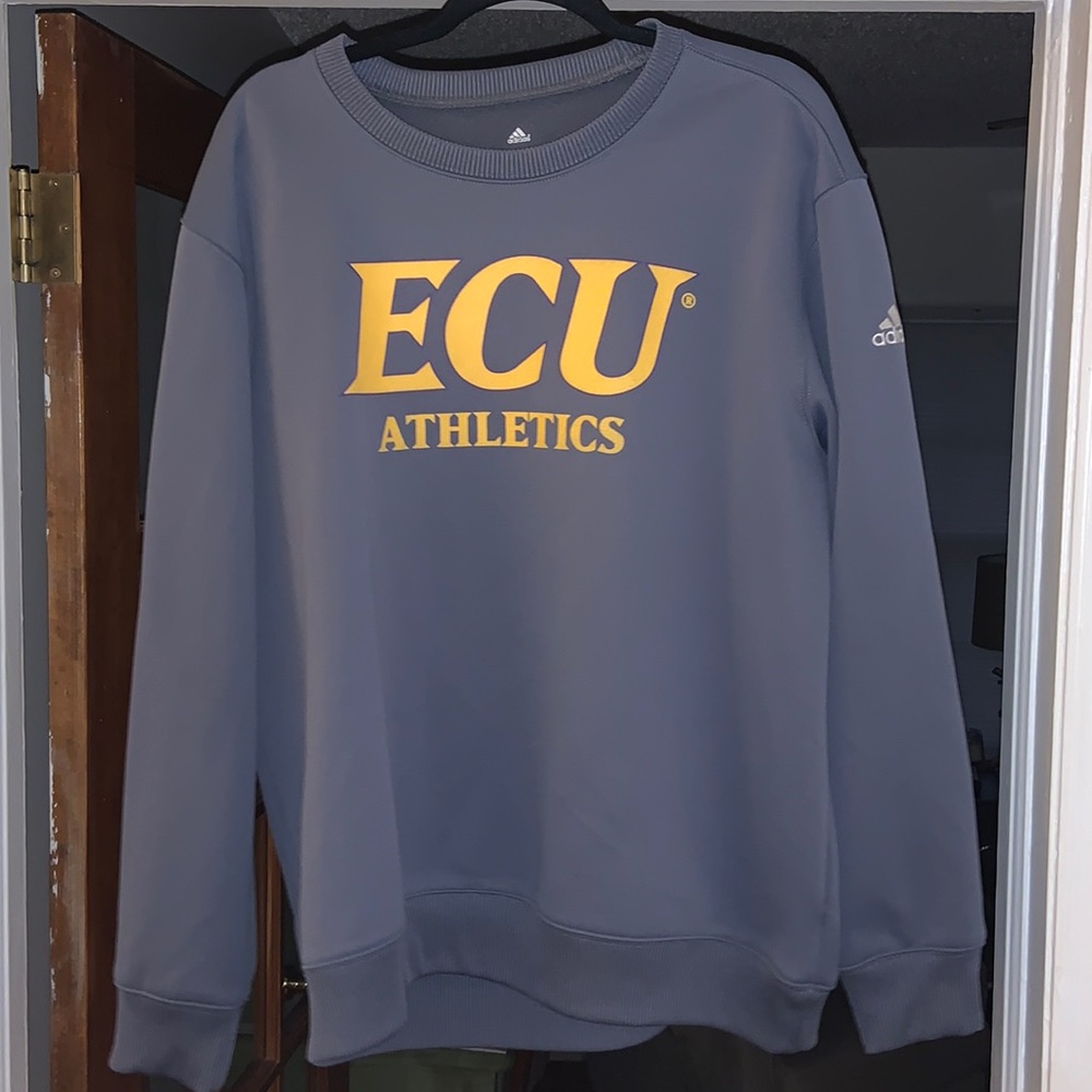 Gray East Carolina Adidas pullover